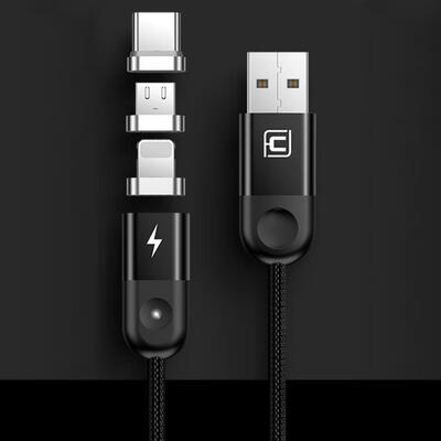 

Nylon-braided Magnetic Type-CLightningMicro USB Fast Charging Cord-MICRO USB