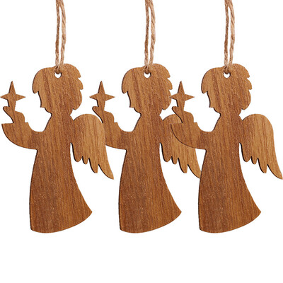 

Tailored 3PC Christmas Snowflakes Wooden Pendants Xmas Tree Ornaments Home Hanging Decor