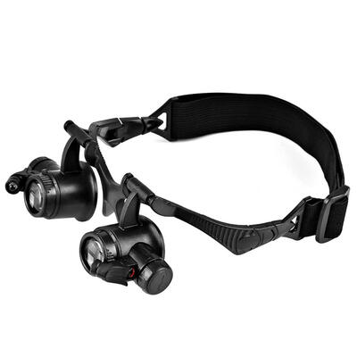 

BIJIA 10X 15X 20X 25X Headband Watch Repair Jeweler LED Magnifier Loupe