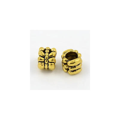 

Tibetan Style European Beads Large Hole Beads Antique Golden Color Lead Free & Cadmium Free Column Size about 75mm wide
