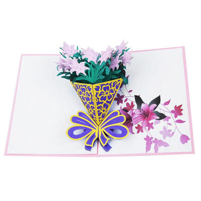 

Flower Bouquet 3D Pop Up Cards Anniversary Greeting Card Handmade Gift Card