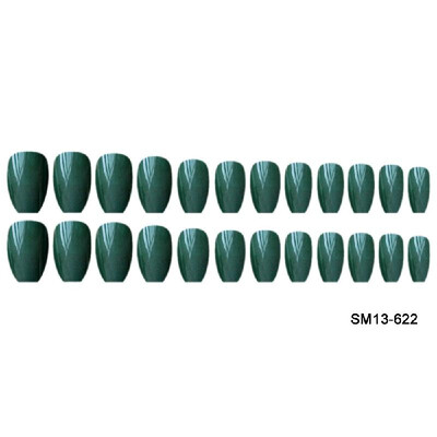 

24pcs Colorful Coffin Nails False Nails Art Tips Sets Full Cover Medium Ballerina Artificial Nails Art Tips