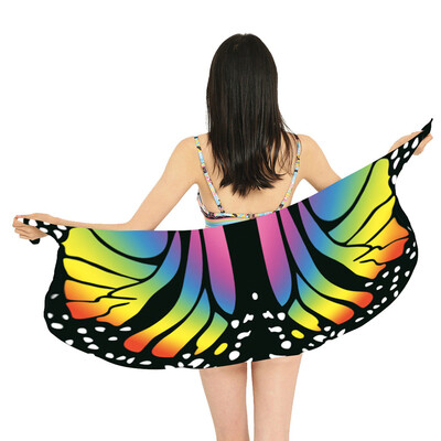 

Roseonmyhand Women Printing Sunscreen Shawl Beach Bikini Swimwear Wrap Coverup Skirt Swimsuit