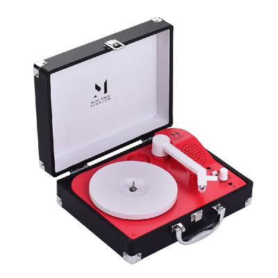 

Portable Record Player for 7-inch Vinyl Turntable Suitcase Phonograph 2-Speed33 1345 RPM with Built-in Speaker&Headphone J