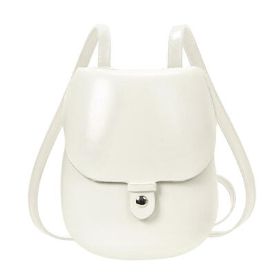 

Women Solid Color Satchel Shoulder Bags Simple Leather Small Crossbody Bag