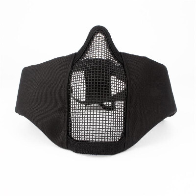 

ZL-V12 Half-face Mesh Mask Impact-resistance Protective Mask Ear Protection Carbon Steel Mesh for Outdoor CS Paintball Match Tacti