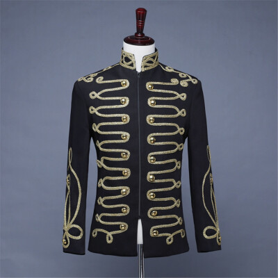 

Toponeto Mens European Style Court Costumes Military Uniforms Performances Top Blouse