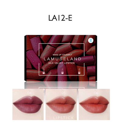 

3pcsset Waterproof Long-lasting Red Velvet Matte True Pencil Lipstick Lot Makeup Set