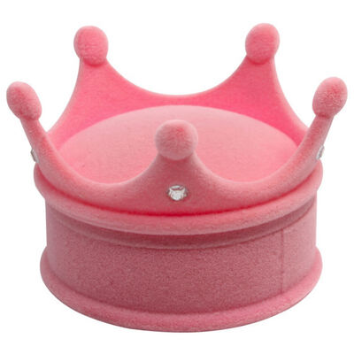 

New Hot Solid Color Jewelry Storage Boxes Velvet Lady Ring Crown Organizer Case Romantic Earring Ring Gift Display Box