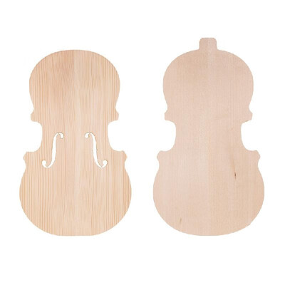 

Handcraft Unfinished Fiddle Violin Spruce Front Panel Topboard & Maple Backplate Backboard Solid Wood for 44 Violins