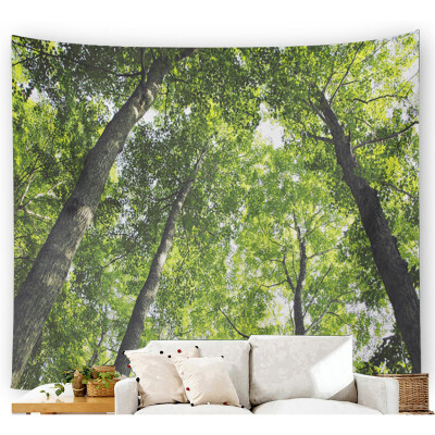 

Toponeto Misty Forest Tapestry Wall Hanging Nature Landscape Tapestry Sunshine Through Tree Tapestries For Bedroom Living Room