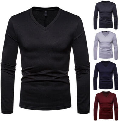 

Fashion Winter Mens Slim Fit Long Sleeve Slim T-shirts Tee Shirt Tops Pullover
