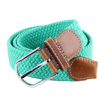 

2019 Unisex belt fashion elastic knitted canvas belt decoration belt female Alloy pin buckle canvas women&man strap