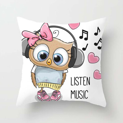 

Cartoon Animal Owl Cushion Covers Sofa Bed Throw Pillow Case Children Home Decor