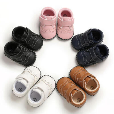 

New Infant Baby Boy Girl Soft Sole Crib Newborn Anti Slip Leather Toddler Shoes