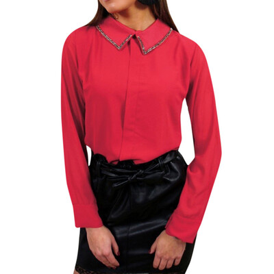 

Starmoon Womens Turn-down Neck Long Sleeve Casual Office Work Chiffon Blouse Shirts Tops
