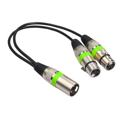 

3Pin XLR 1 Male to 2 Female Audio Extension Cable Microphone Splitter Wire