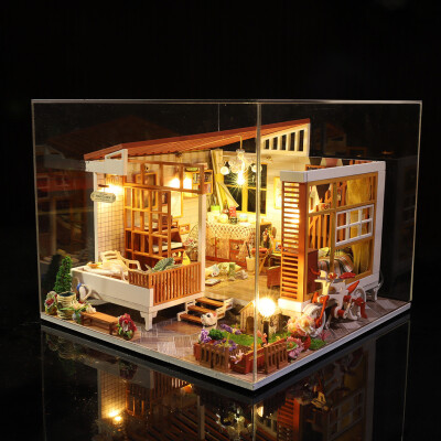 

Tailored 3D Wooden DIY Miniature House Furniture LED House Puzzle Decorate Creative Gifts