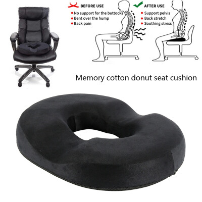 

New Memory Cotton Donut Cushion Back Pain Relief Orthopedic Pillow Office Chair Memory Foam Seat Cushion