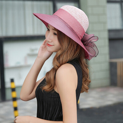 

New summer female organza basin hat outdoor UV Sun Hat Sun Hat Sun Hat along the Sun Fisherman Hat