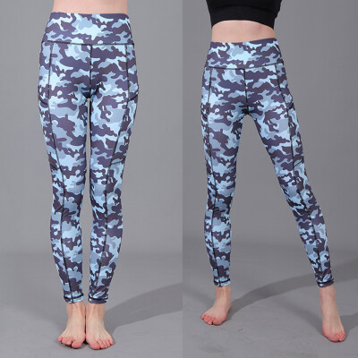 

Starmoon Ladiesprinted Camouflage Pockets Hip-tightening Running Fitness Yoga Pants