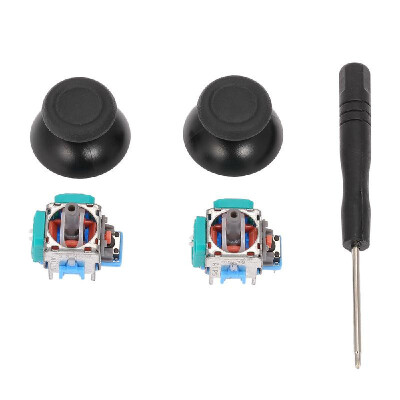 

2 PCS Analog Stick Cap Grips 2 PCS 3D Analog Joystick Vibration Rocker ThumbSticks Caps 1PCS Screwdriver for PS4
