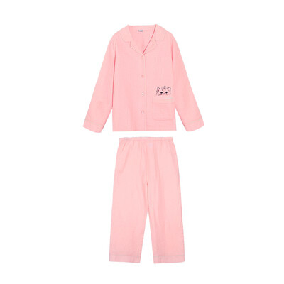 

CONYSON thin girls long-sleeved pajamas gauze girls home service suit 4991