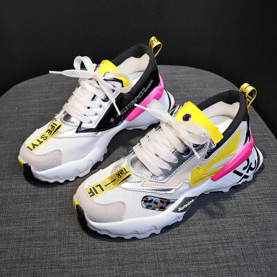 

European station Torre shoes womens summer breathable mesh ins tide 2019 new Joker Red Super Fire womens sneakers