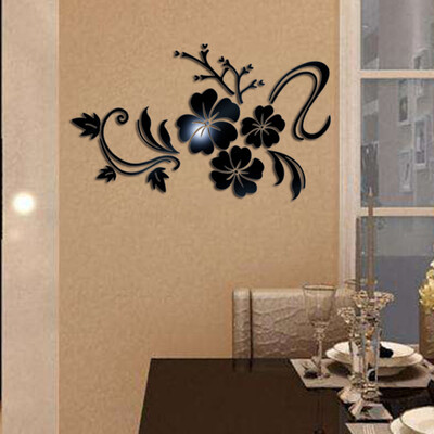 

〖Follure〗3D Mirror Floral Art Removable Wall Sticker Acrylic Mural Decal Home Room Decor