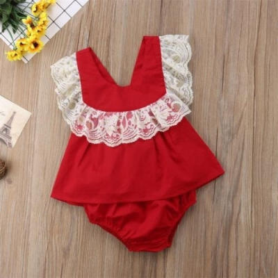 

Toddler Kids Baby Girl Outfits Set Clothes Floral Lace Dress Tops Shorts