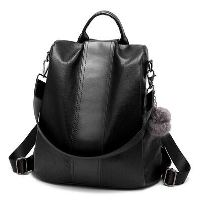 

New Backpack Large Capacity Simple Anti-theft Bag Women Casual Wild Soft Leather Shoulder School Bags For Teenager Girls