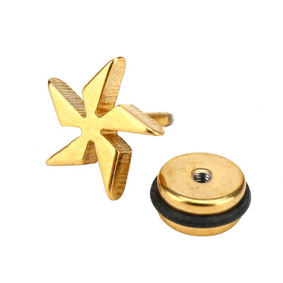

1Piece European And American Punk Titanium Steel Hypoallergenic Girls MenS Whirlwind Small Earrings Earrings Buckle Jewelry
