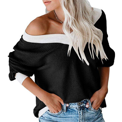 

Ladies Knitted Long Sleeve V-neck Outwear Tops Winter Warm Plus Size Sweatshirts