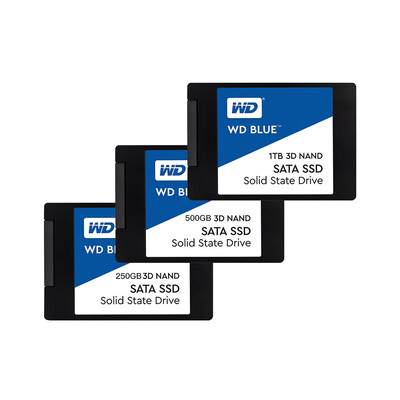 

WD Blue 3D NAND 250GB PC SSD - SATA III 6Gbs 25" Solid State Drive - WDS250G2B0A