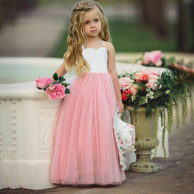 

Baby Girl Princess Tulle Dress Party Prom Wedding Tutu Sundress Pettiskirt