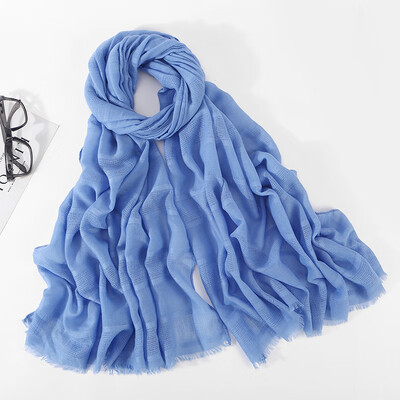 

Spring new cotton&linen national wind solid color hollow scarf foreign trade Sen literary wind lady shawl