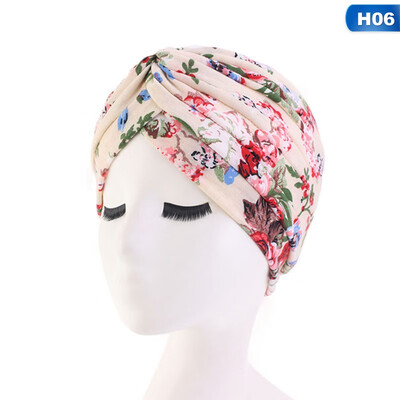 

New Women Soft Floral Print Cotton Women Turban Fashion Cancer Headwrap Chemo Cap Head Wrap