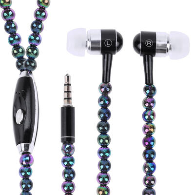 

12m39ft Fashion Pearl Necklace Earphone Stereo HiFi Headset