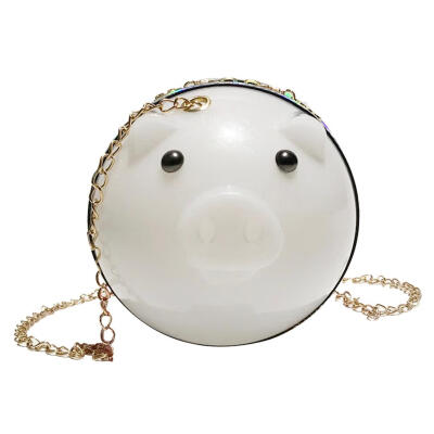 

Girls Cute Pig Shaped Shoulder Messenger Handbags Women Chain Crossbody Bag