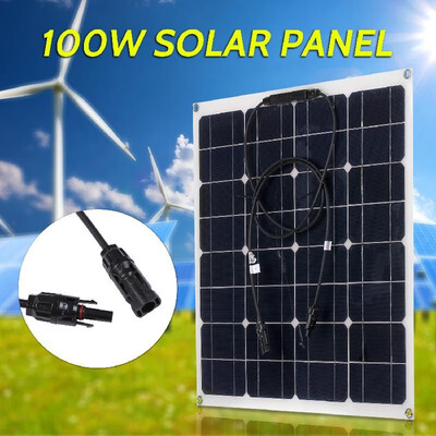 

100W 18V Monocrystalline Solar Panel Module Kit High Efficiency IP65 Water Resistance with 1020304050A Solar Charge Controller
