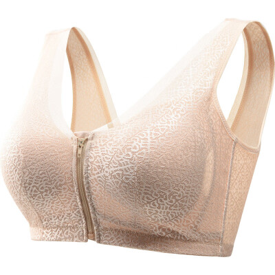 

〖Follure〗Front Zipper Closure Wirefree Extra Breathable Silk Bra The Gentle Bra Curve Bra