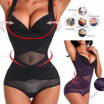 

AU Women Lady Push Up Bra Body briefer bodysuit Shaper Tummy Slimmer Corset Vest