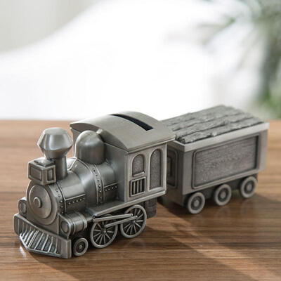 

Greensen Vintage Alloy Train Money Box Coin Saving Pot Piggy Bank Home Decor Gift for Kids