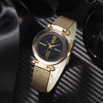 

RM Luxury And Elegant Geometric Surface Starry Dial List Belt Ladies Quartz Watch