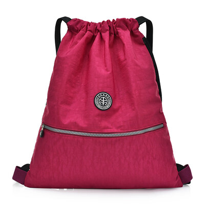 

Drawing rope shoulder bag for men&women general purpose simple outdoor travel backpack waterproof portable sports fitness bag