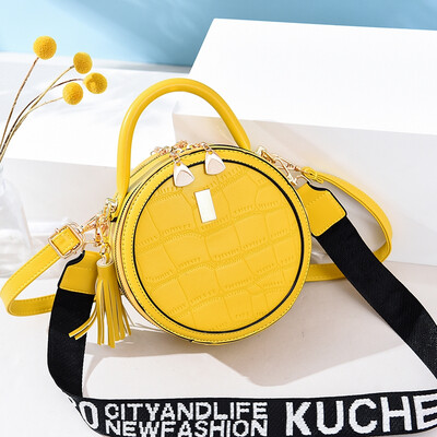 

Summer on the new ladies fashion trend simple shoulder Messenger bag ins super fire small round bag