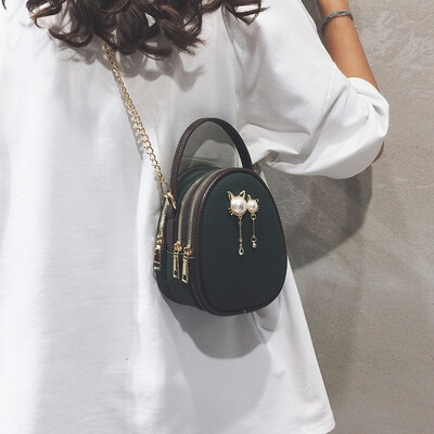 

Female bag 2019 new wave fashion retro handbag wild ins chain shoulder bag net red packet Messenger bag