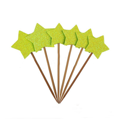 

FUNNYBUNNY Gold Star Cake Toppers Kids Birthday Party Baby Shower Cupcake Decorations Happy Birthday Cake Topper