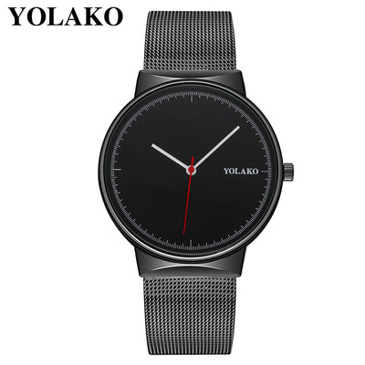 

Gobestart YOLAKO Mens Quartz Stainless Steel Band Newv Strap Watch Analog Wrist Watch