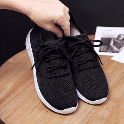 

2019 Women Shoes Fashion Socks Sneakers For Women Vulcanize Shoes Plus Size 43 Breathable Basket Femme Stretch Flat Casual Shoes